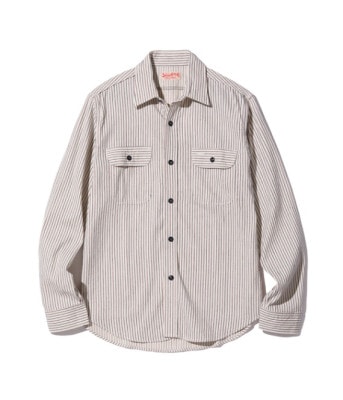 Lot No. SC29146 / DOBBY STRIPE WORK SHIRT (LONG SLEEVE)