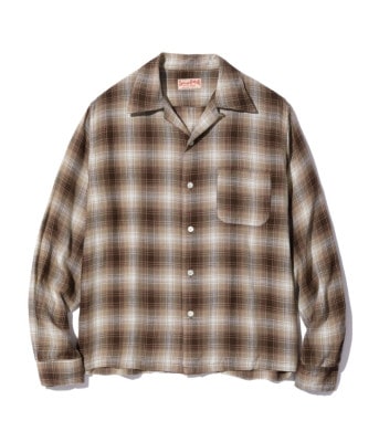 Lot No. SC29263 / RAYON OMBRE CHECK OPEN SHIRT