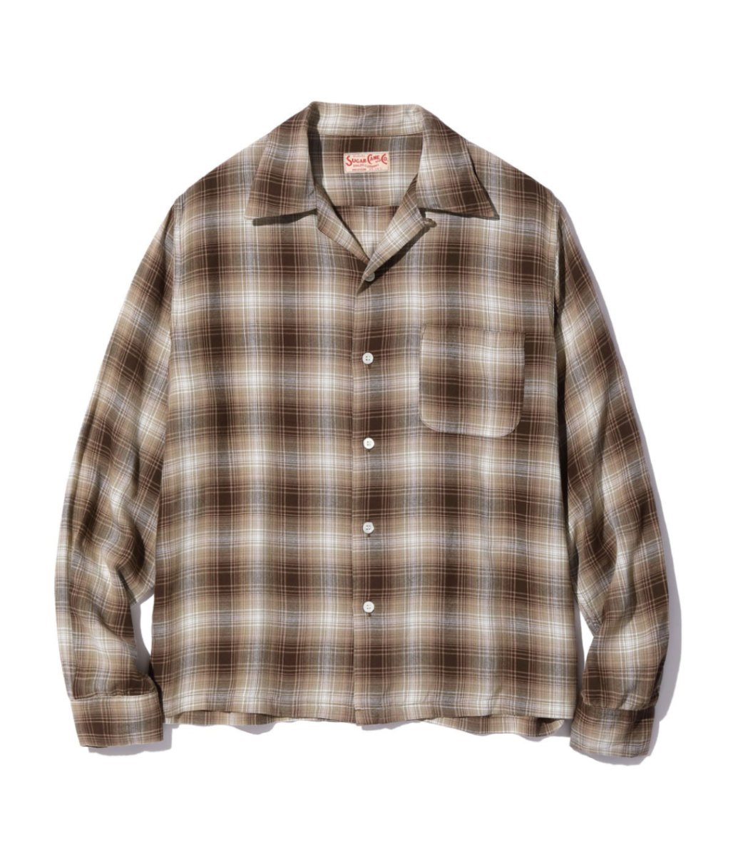 Lot No. SC29263 / RAYON OMBRE CHECK OPEN SHIRT