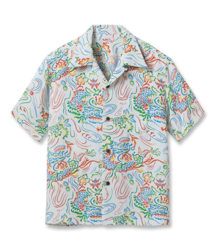 Lot No. SS39211 / RAYON HAWAIIAN SHIRT ��GUARDIAN SPIRIT��