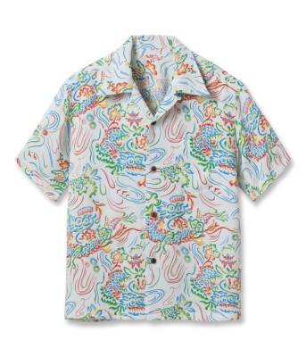 Lot No. SS39211 / RAYON HAWAIIAN SHIRT ��GUARDIAN SPIRIT��