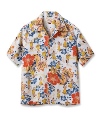 Lot No. SS39213 / RAYON HAWAIIAN SHIRT LOVELY HULA HANDS