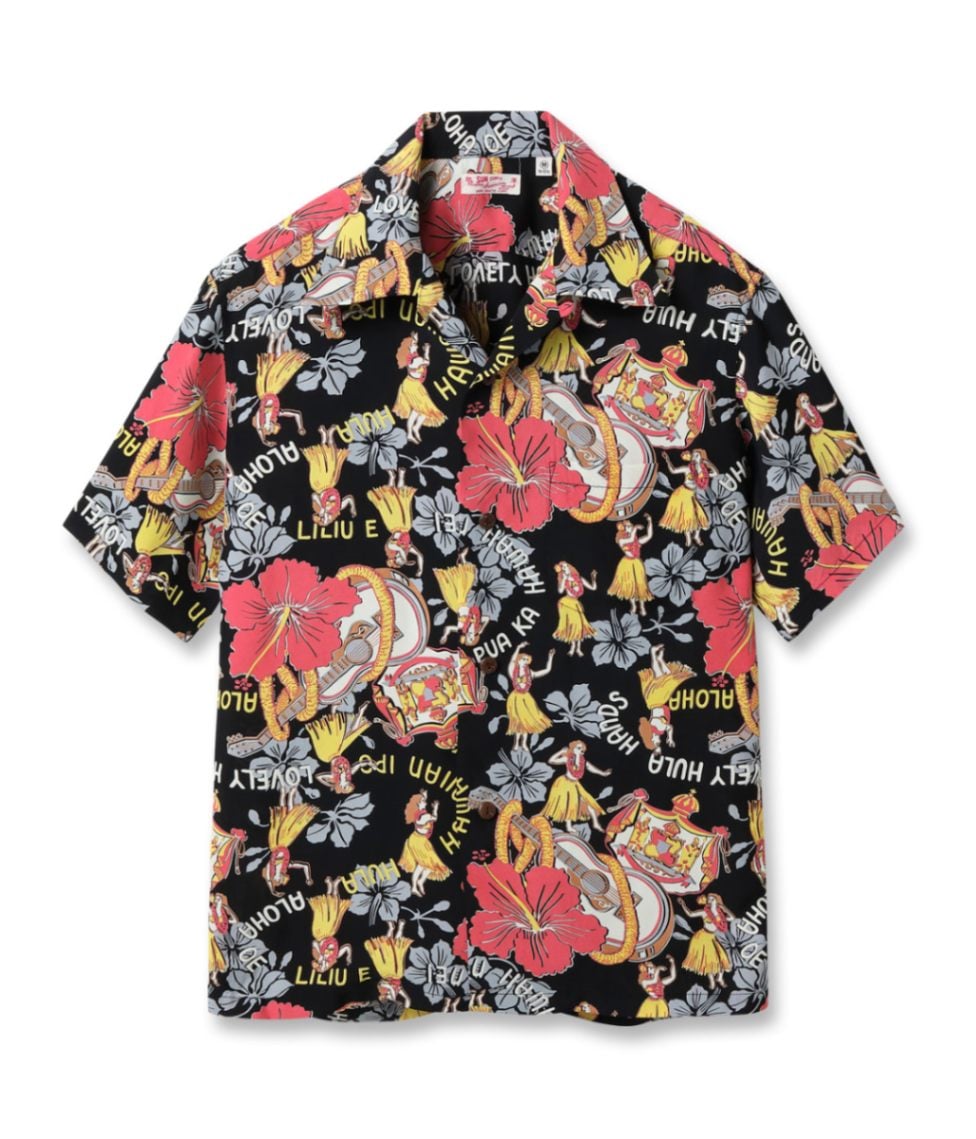 Lot No. SS39213 / RAYON HAWAIIAN SHIRT LOVELY HULA HANDS