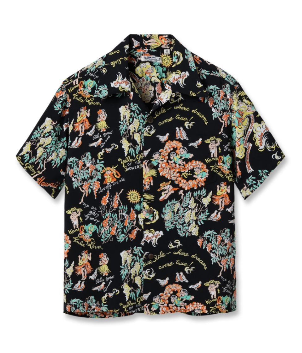 Lot No. SS39219 / RAYON HAWAIIAN SHIRT MOEUHANE -DREAM CASTLE-