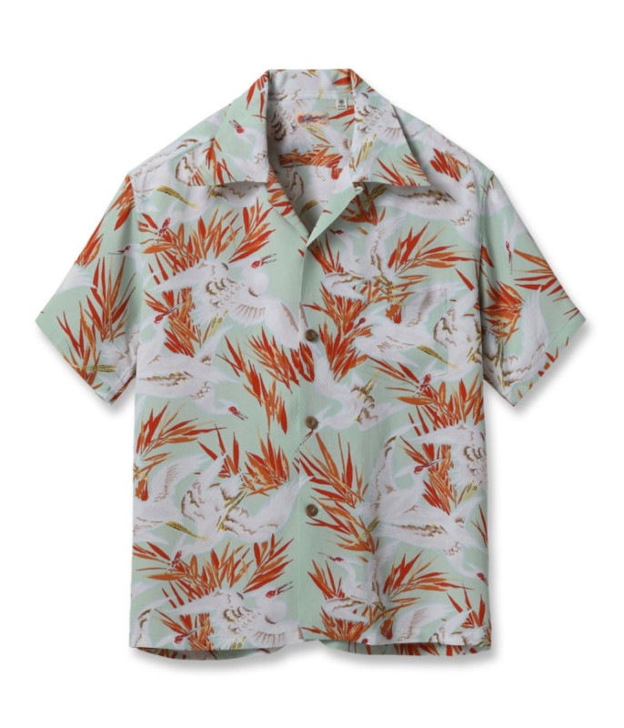 Lot No. SS39222 / RAYON HAWAIIAN SHIRT ��WHITE EGRET��