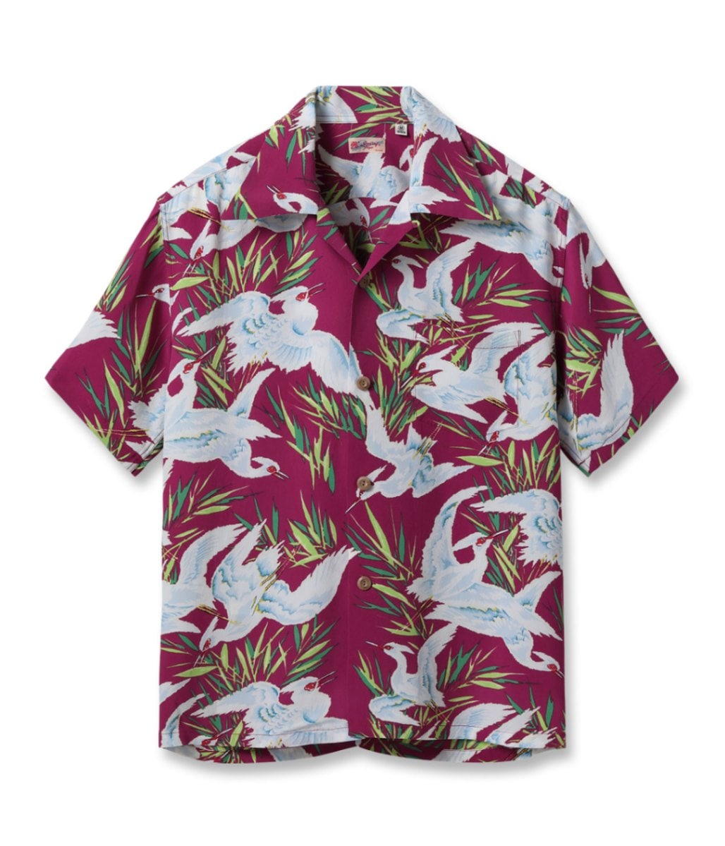 Lot No. SS39222 / RAYON HAWAIIAN SHIRT ��WHITE EGRET��