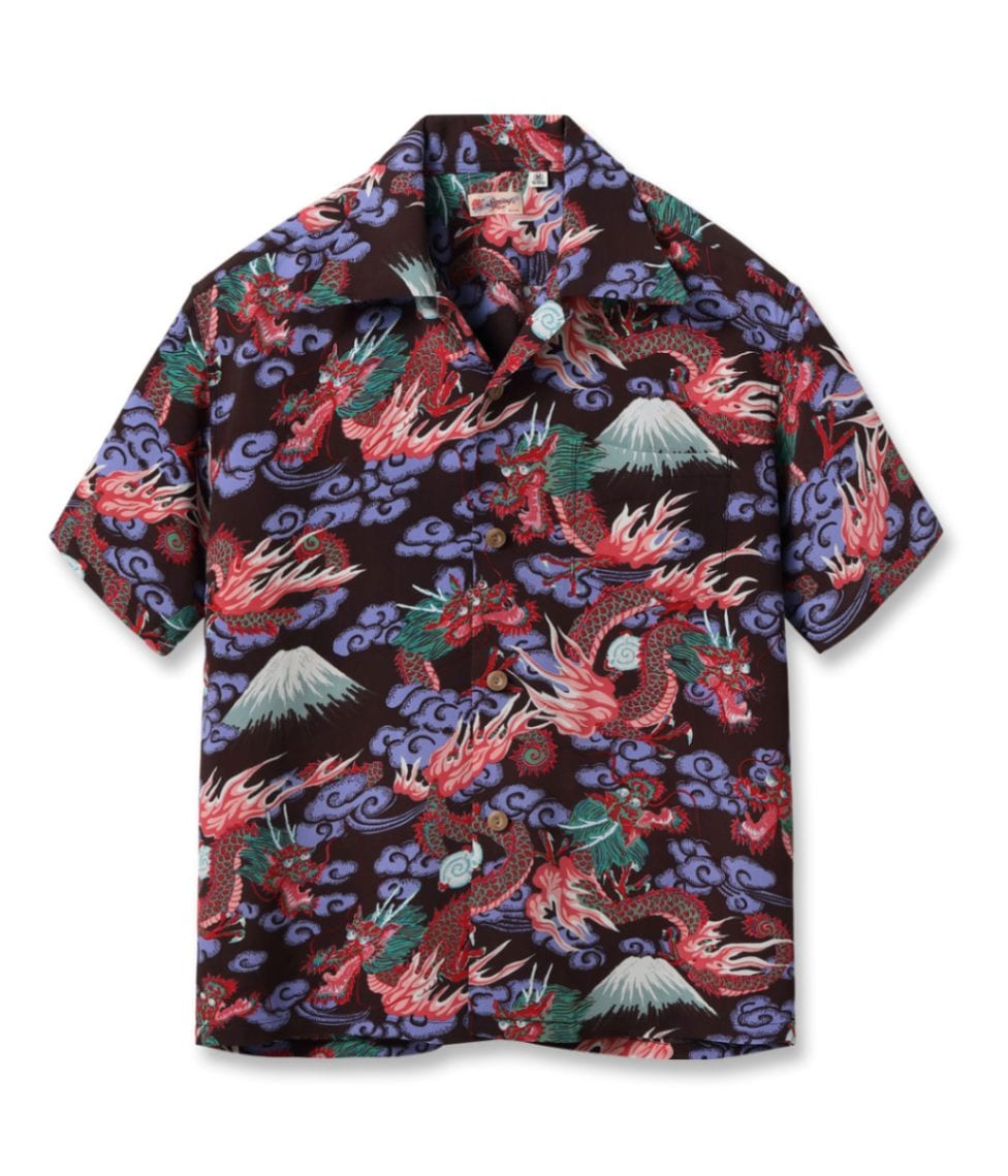 Lot No. SS39227 / RAYON HAWAIIAN SHIRT ��TEAM OF DRAGONS��
