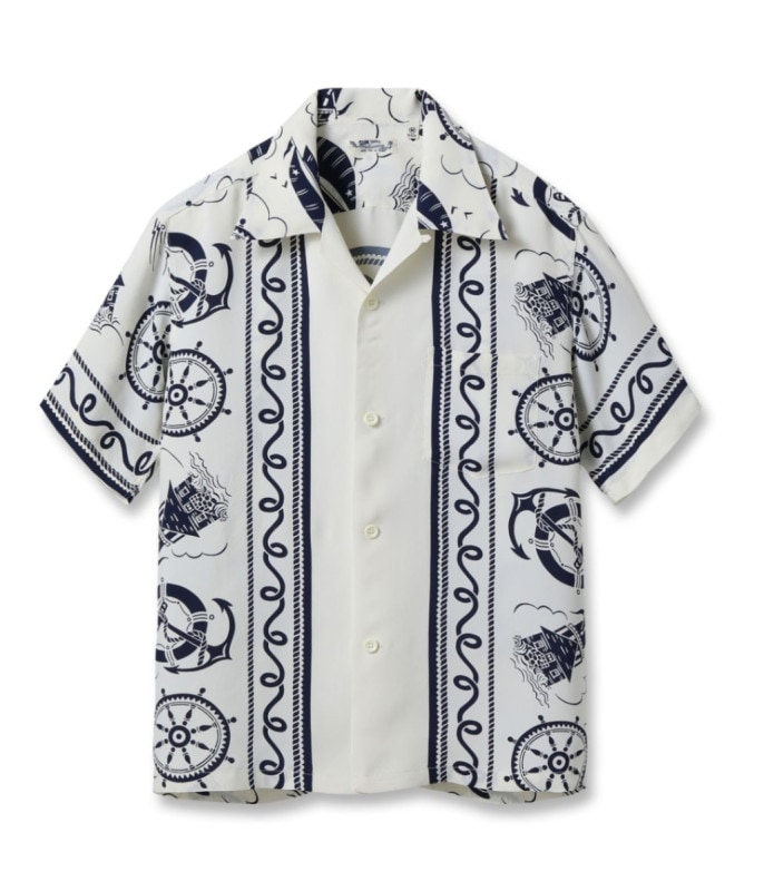 Lot No. SS39230 / RAYON HAWAIIAN SHIRT ALL ABOARD