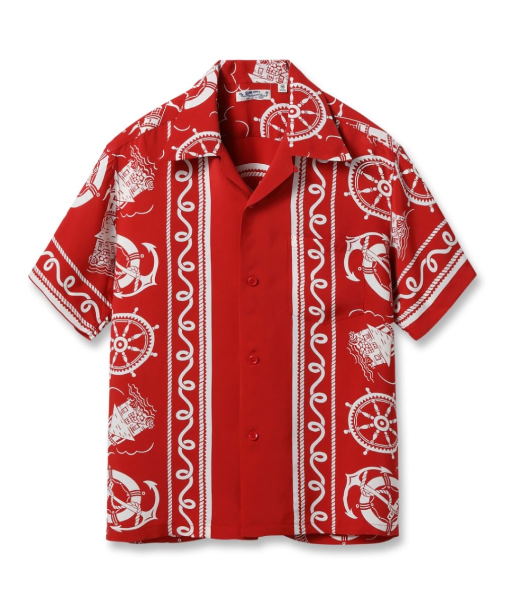Lot No. SS39230 / RAYON HAWAIIAN SHIRT ALL ABOARD