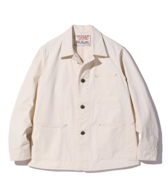 2024ǯ313 / Lot No. SC15504 / FICTION ROMANCE 9oz. WHITE BOAT SAIL DRILL 1920's WORK COAT