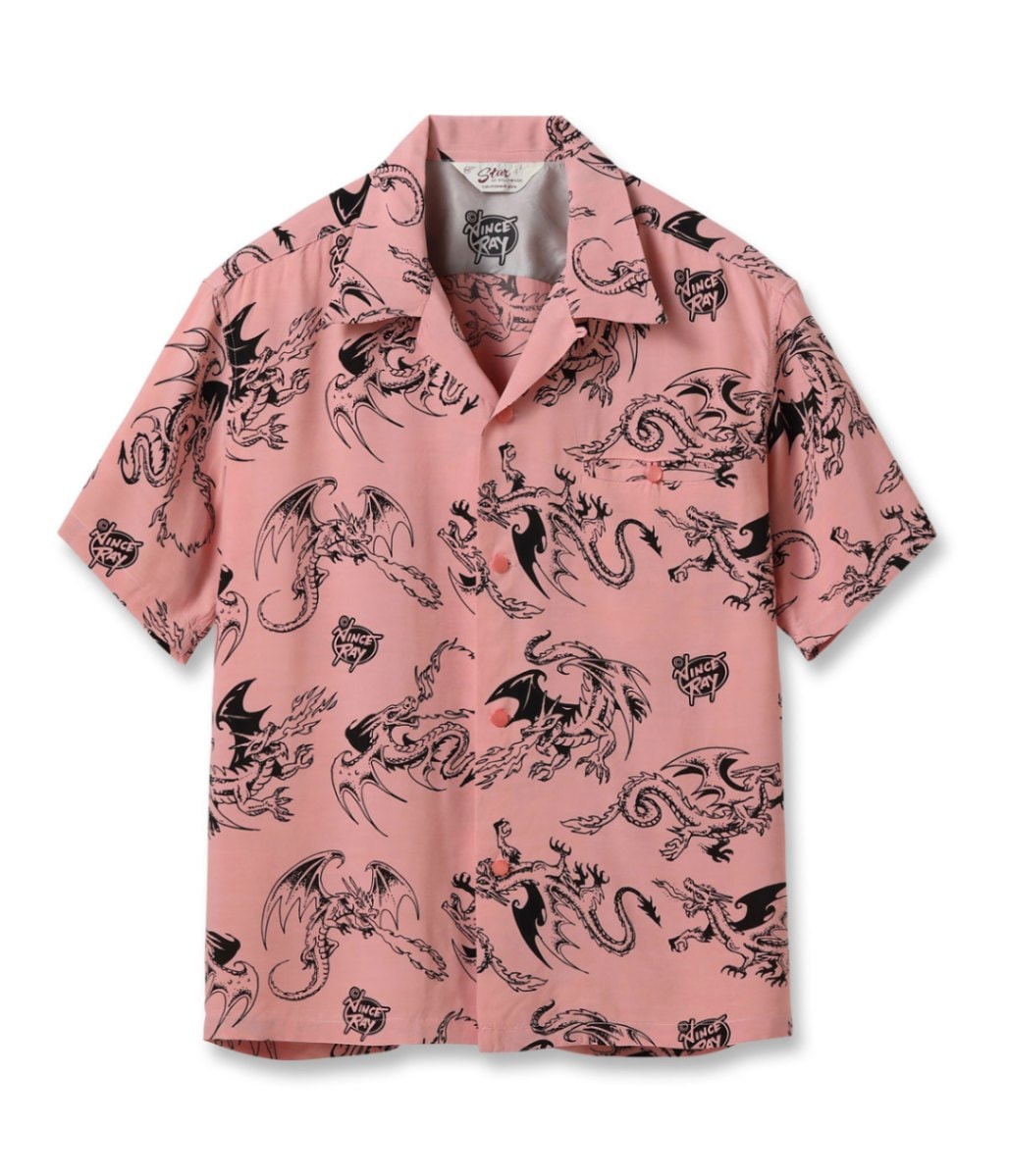Lot No. SH39309 / HIGH DENSITY RAYON OPEN SHIRT RETURN OF THE DRAGON by VINCE RAY