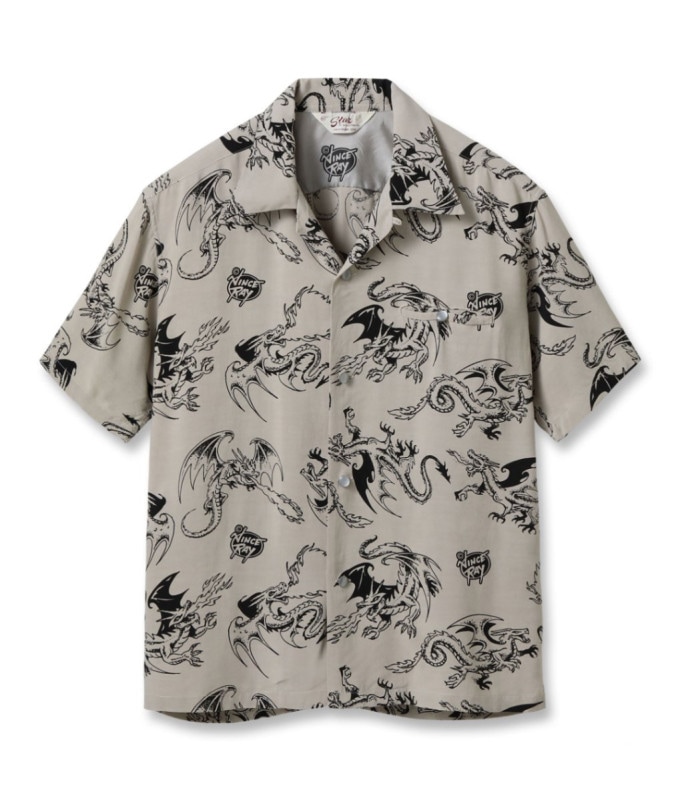 Lot No. SH39309 / HIGH DENSITY RAYON OPEN SHIRT ��RETURN OF THE DRAGON�� by VINCE RAY