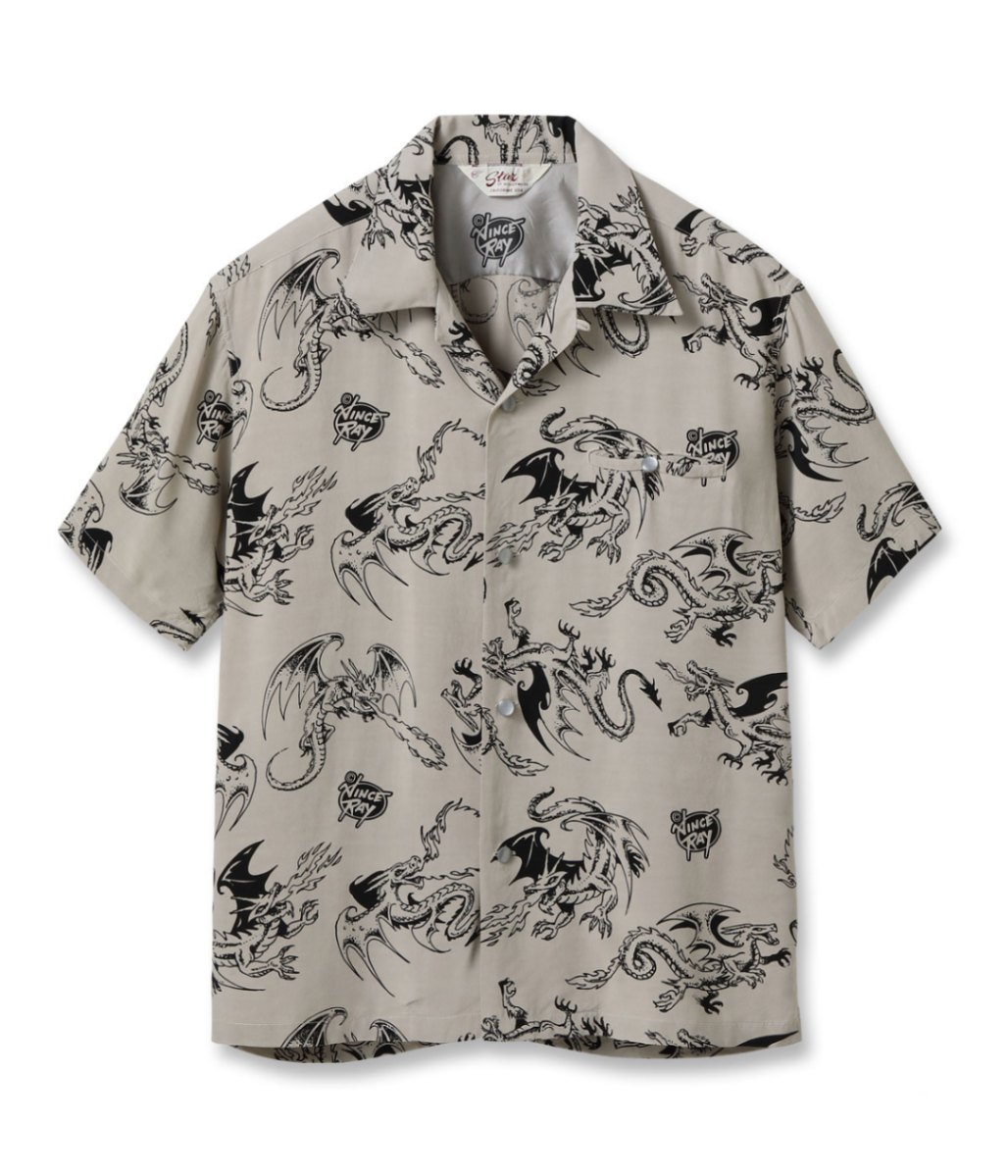 Lot No. SH39309 / HIGH DENSITY RAYON OPEN SHIRT ��RETURN OF THE DRAGON�� by VINCE RAY