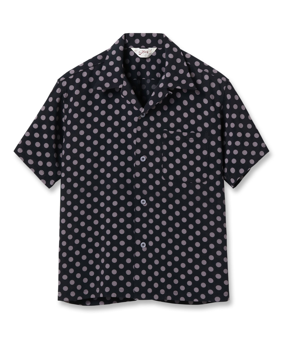 Lot No. SH39316 / HIGH DENSITY RAYON OPEN SHIRT POLKA DOT