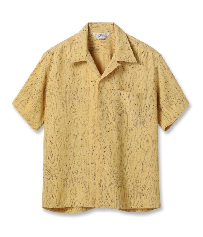 Lot No. SH39317 / HIGH DENSITY RAYON OPEN SHIRT ��WOOD GRAIN��