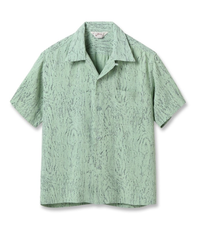 Lot No. SH39317 / HIGH DENSITY RAYON OPEN SHIRT WOOD GRAIN