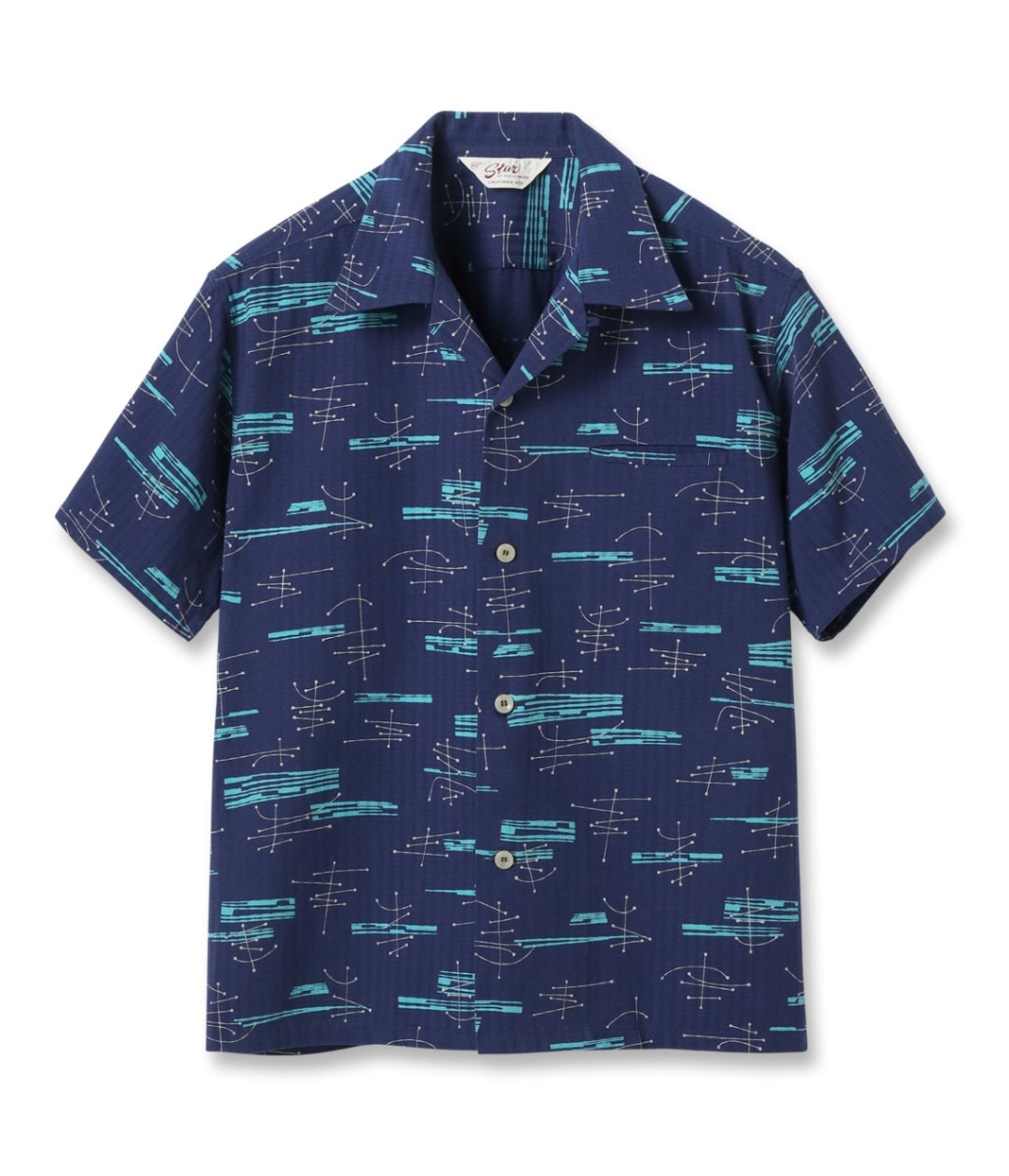 Lot No. SH39320 / DOBBY COTTON OPEN SHIRT ATOMIC