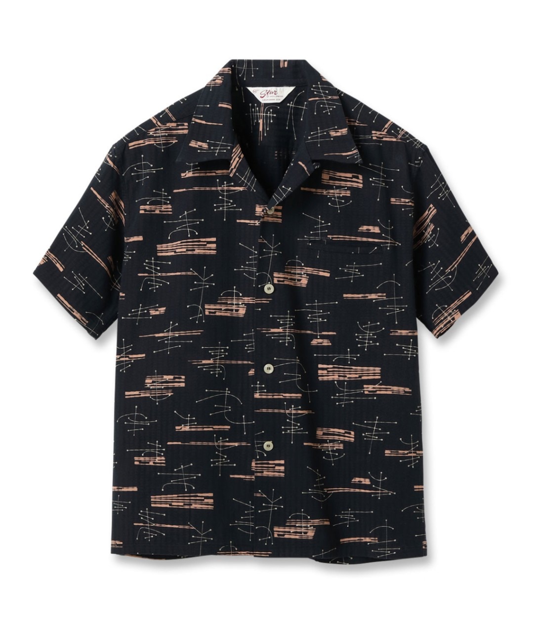 Lot No. SH39320 / DOBBY COTTON OPEN SHIRT ATOMIC