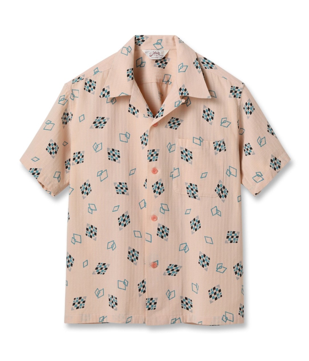 Lot No. SH39322 / DOBBY COTTON OPEN SHIRT DIAMOND