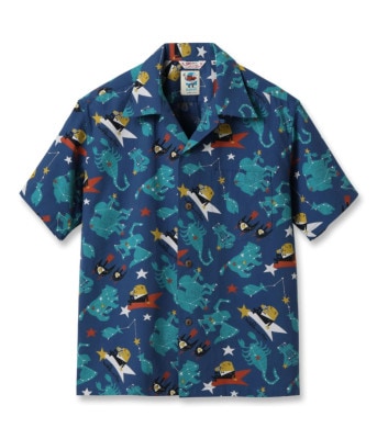 Lot No. SS39332 / COTTON SEERSUCKER OPEN SHIRT ��ZODIAC SIGN�� by ������ʿ with MOOKIE