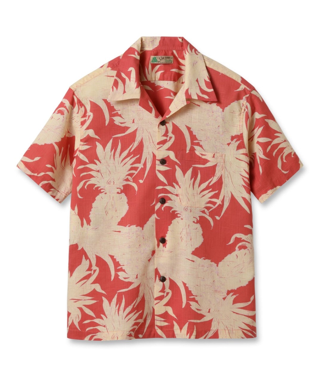 Lot No. SS39285 / COTTON  LINEN OPEN SHIRT ISLAND PINEAPPLE