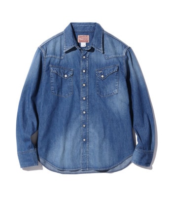 Lot No. SC29250SW / BLUE DENIM WESTERN SHIRT AGED MODEL