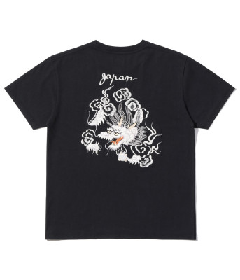 Lot No. TT79388 / SUKA T-SHIRT EMBROIDERED FLOATING DRAGON