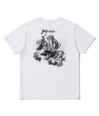 Lot No. TT79388 / SUKA T-SHIRT EMBROIDERED FLOATING DRAGON