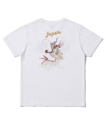 Lot No. TT79389 / SUKA T-SHIRT EMBROIDERED RISING DRAGON
