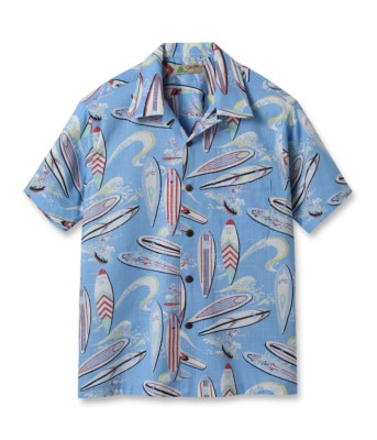 Lot No. SS39284 / COTTON �� LINEN OPEN SHIRT ��SURFBOARDS��