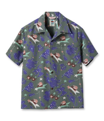 Lot No. SS39332 / COTTON SEERSUCKER OPEN SHIRT ��ZODIAC SIGN�� by ������ʿ with MOOKIE