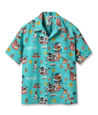 Lot No. SS39333 / COTTON �� LINEN HOPSACK OPEN SHIRT �ȥϥ磻�عԤ������� by ������ʿ with MOOKIE