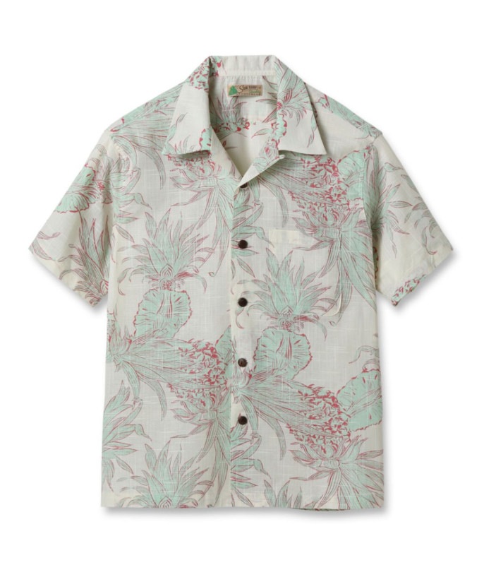 Lot No. SS39285 / COTTON  LINEN OPEN SHIRT ISLAND PINEAPPLE