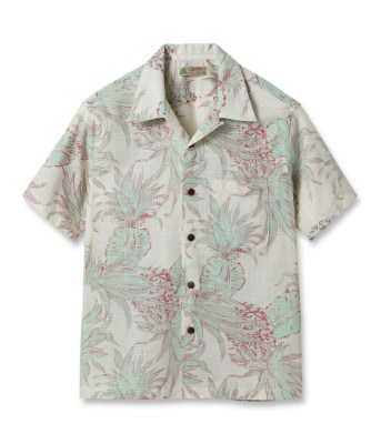 Lot No. SS39285 / COTTON �� LINEN OPEN SHIRT ��ISLAND PINEAPPLE��