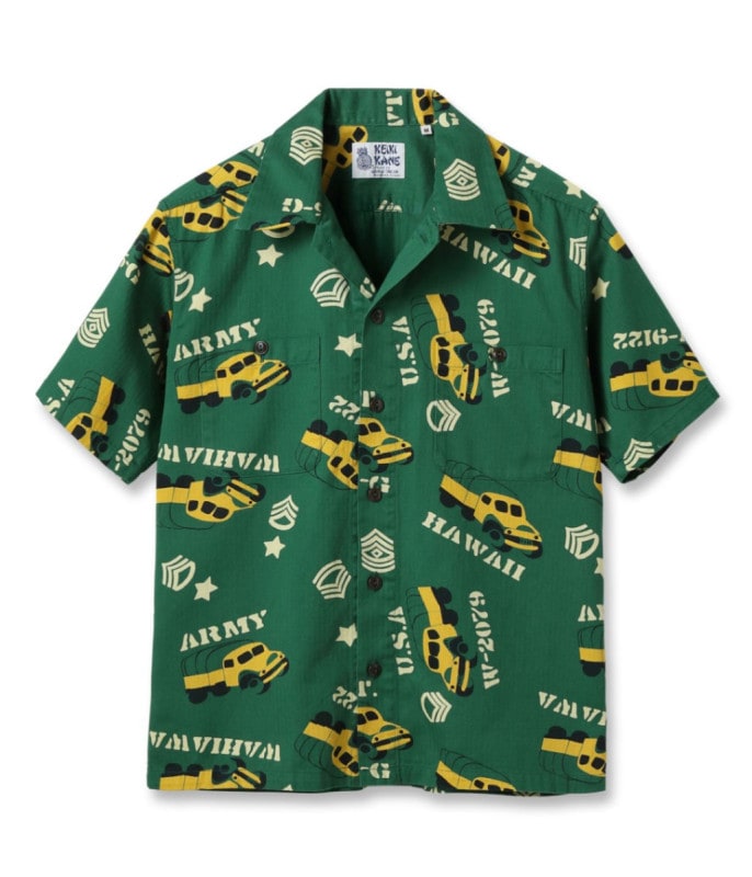 Lot No. SS39279 / COTTON HERRINGBONE OPEN SHIRT ��ARMY VEHICLE��