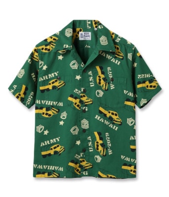 Lot No. SS39279 / COTTON HERRINGBONE OPEN SHIRT ��ARMY VEHICLE��