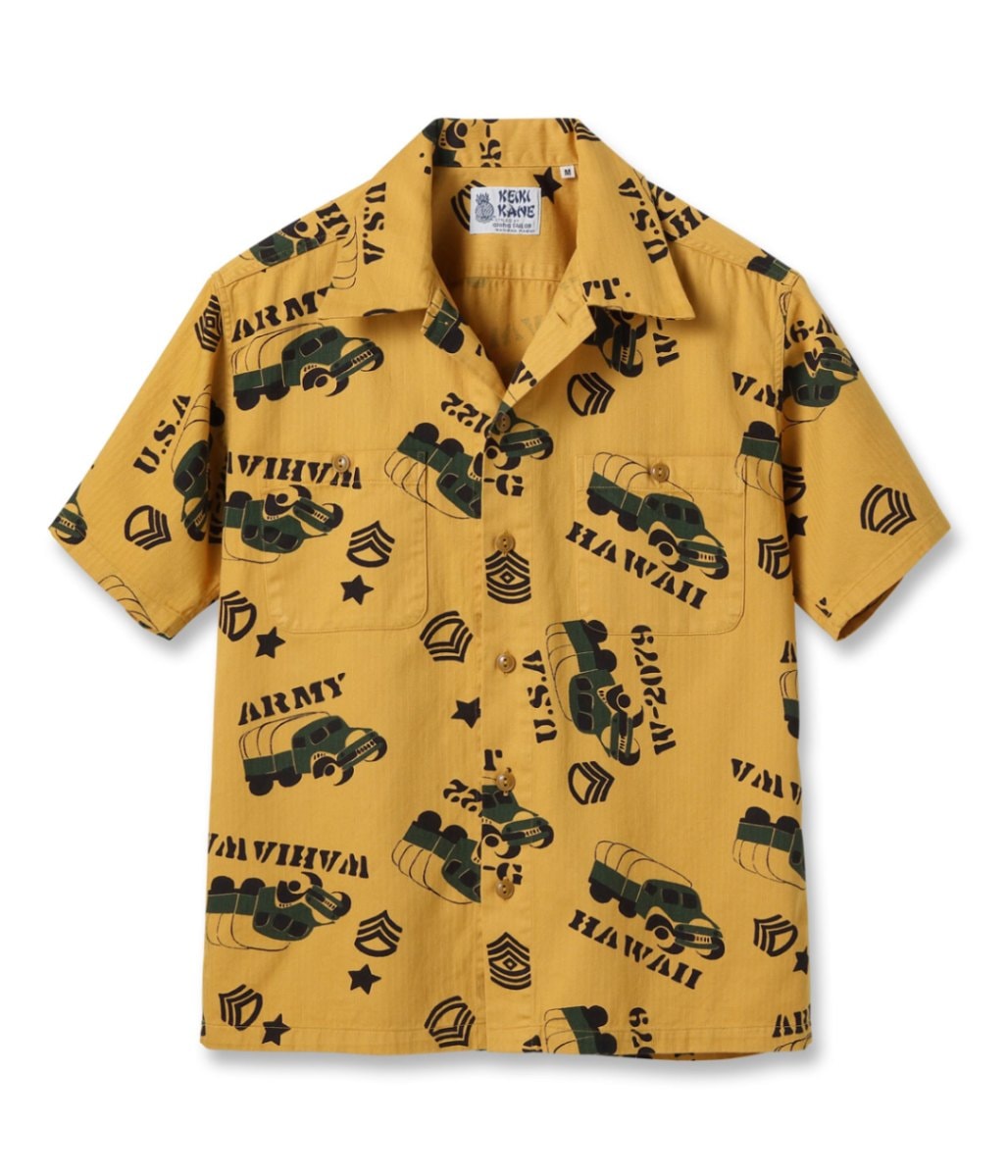 Lot No. SS39279 / COTTON HERRINGBONE OPEN SHIRT ARMY VEHICLE