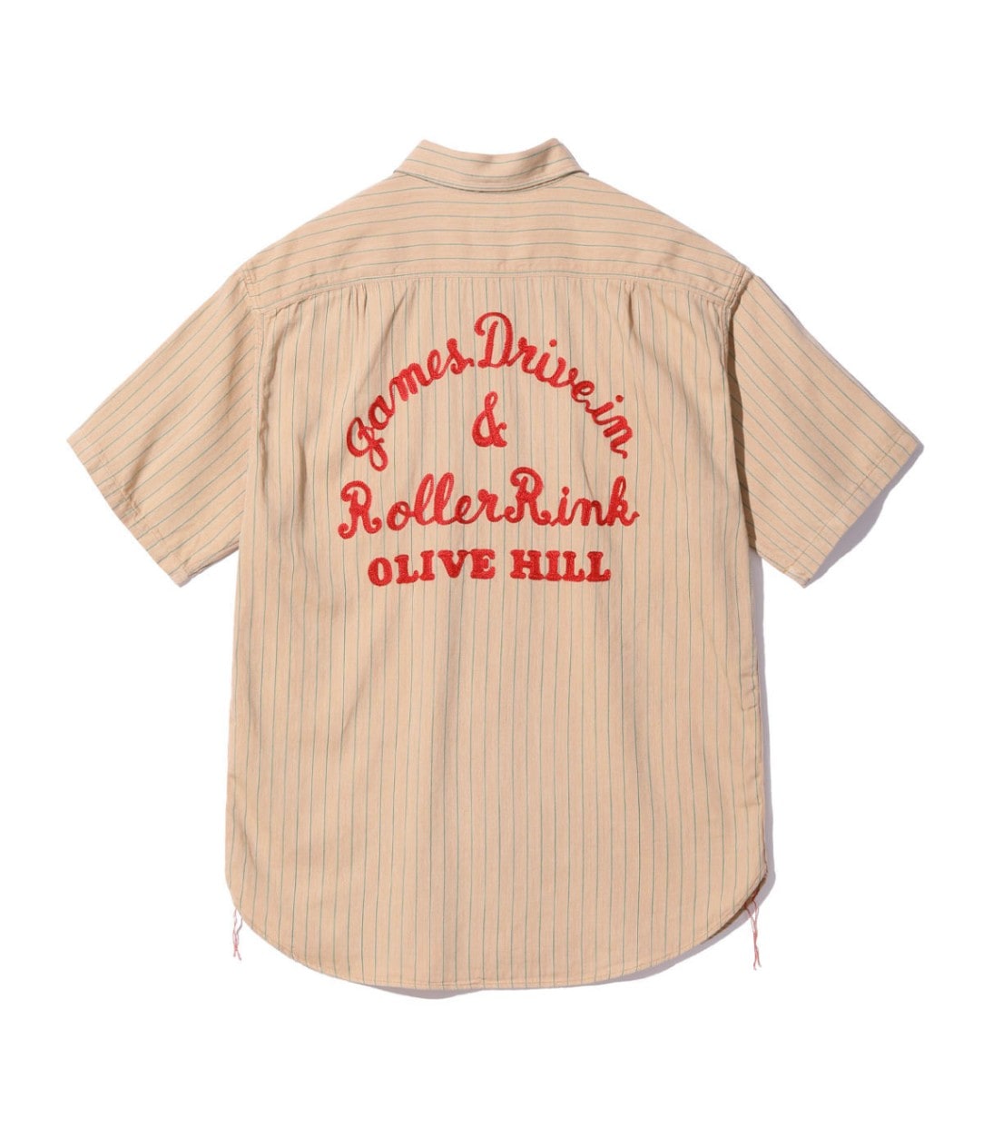 Lot No. SC39305 / COKE STRIPE WORK SHIRT with EMBROIDERED (SHORT SLEEVE)