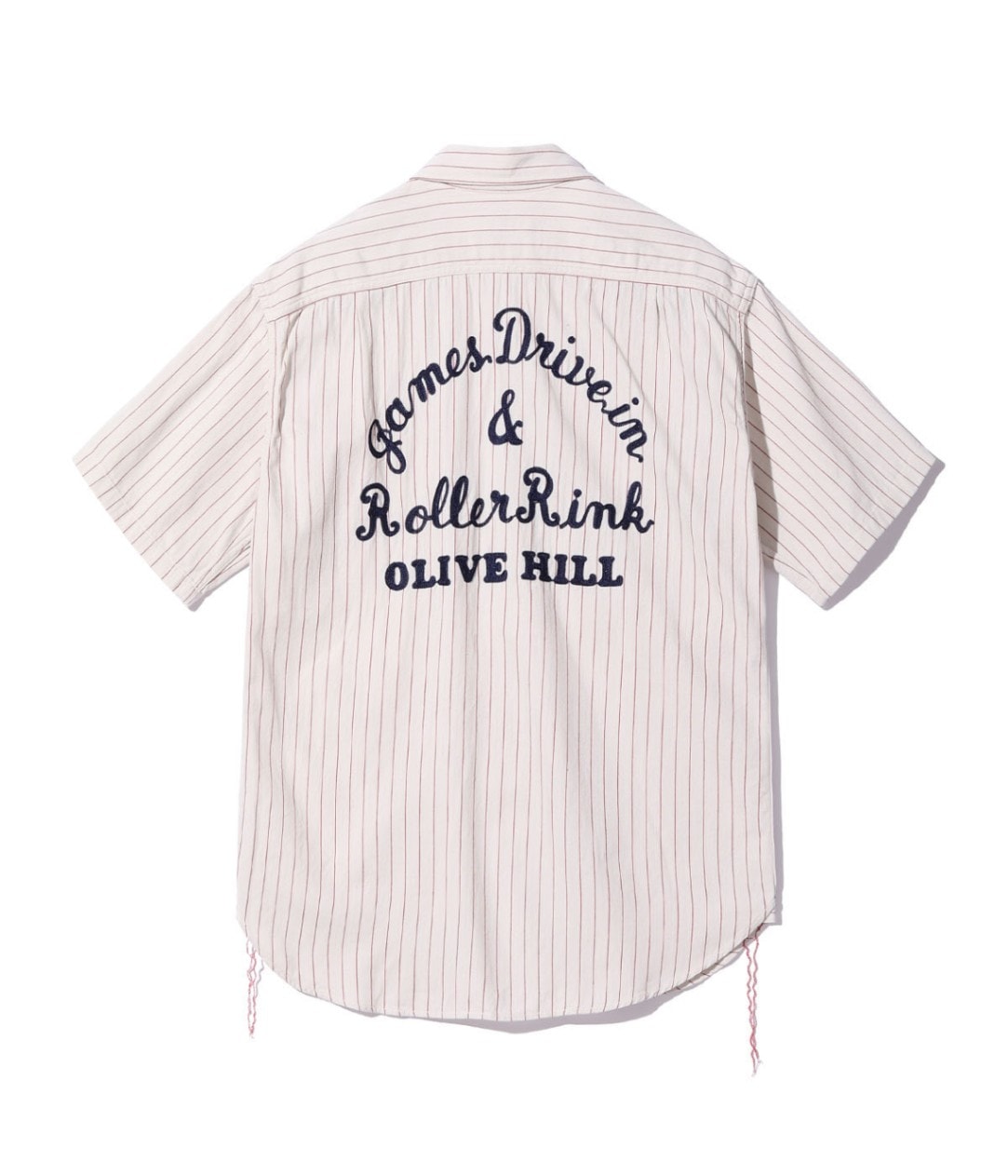 Lot No. SC39305 / COKE STRIPE WORK SHIRT with EMBROIDERED (SHORT SLEEVE)