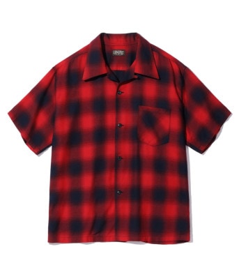 Lot No. SC39297 / RAYON OMBRE CHECK OPEN SHIRT