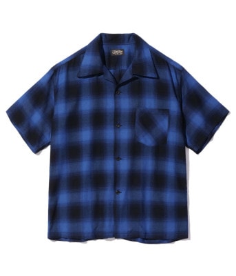 Lot No. SC39297 / RAYON OMBRE CHECK OPEN SHIRT