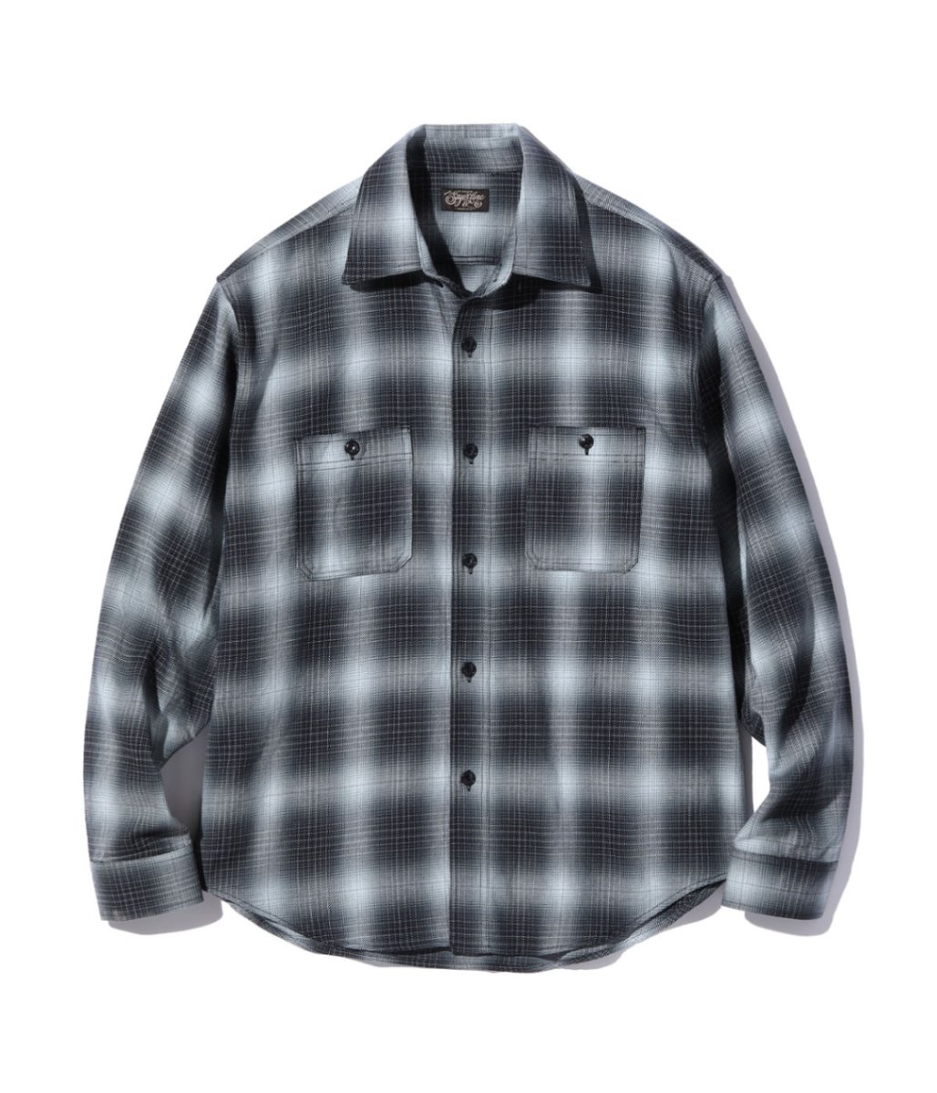 Lot No. SC29294 / INDIGO OMBRE CHECK WORK SHIRT