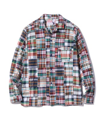 Lot No. SC29257 / INDIA MADRAS CHECK PATCHWORK OPEN SHIRT