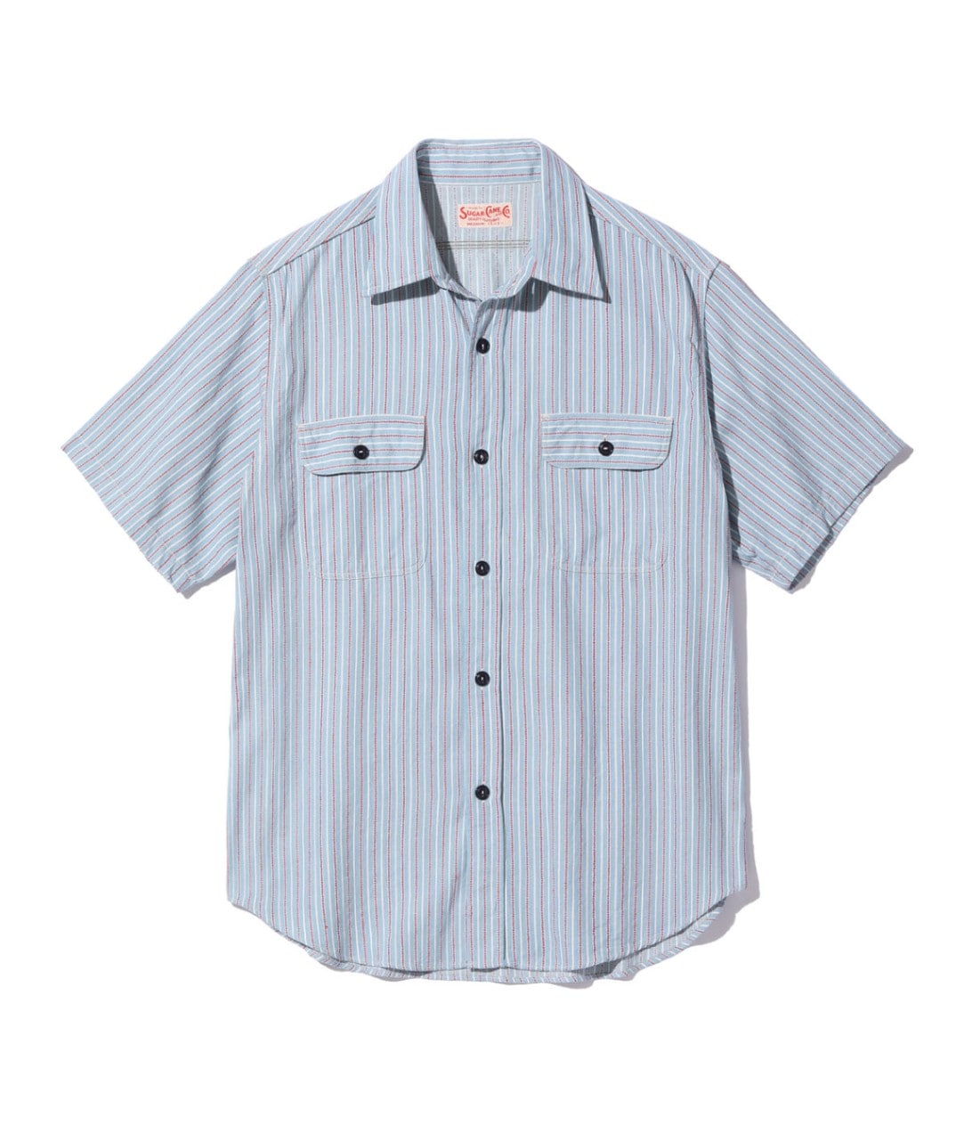 Lot No. SC39306 / DOBBY STRIPE WORK SHIRT (SHORT SLEEVE)