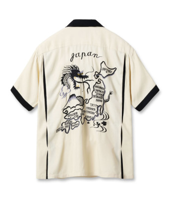 Lot No. TT39303 / SUKA BOWLING SHIRT ��DRAGON & JAPAN MAP��