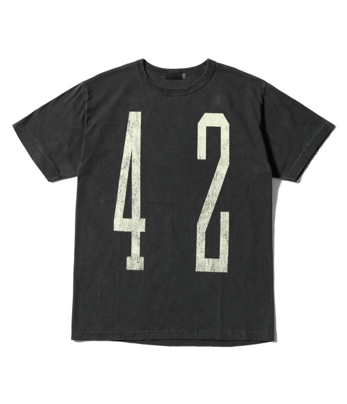 Lot No. MO77704 / MODUCT PIGMENT DYED UNLUCKY NUMBER T-SHIRT (SHORT SLEEVE)