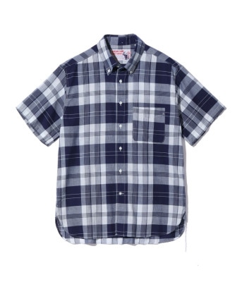Lot No. SC39299 / INDIGO MADRAS CHECK BUTTON DOWN SHIRT