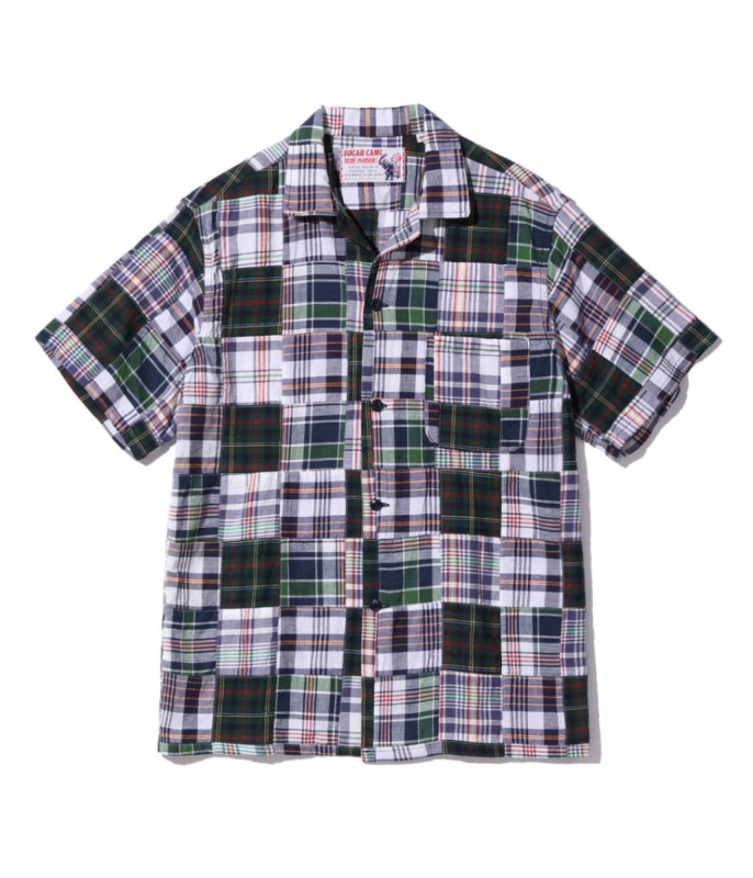 Lot No. SC39300 / MADRAS CHECK PATCHWORK OPEN SHIRT