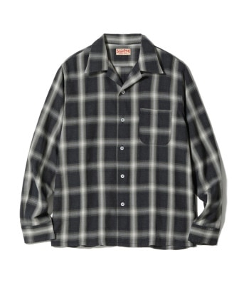Lot No. SC29377 / RAYON COVERT CHECK OPEN SHIRT