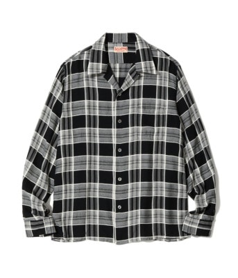Lot No. SC29378 / RAYON DOBBY CHECK OPEN SHIRT